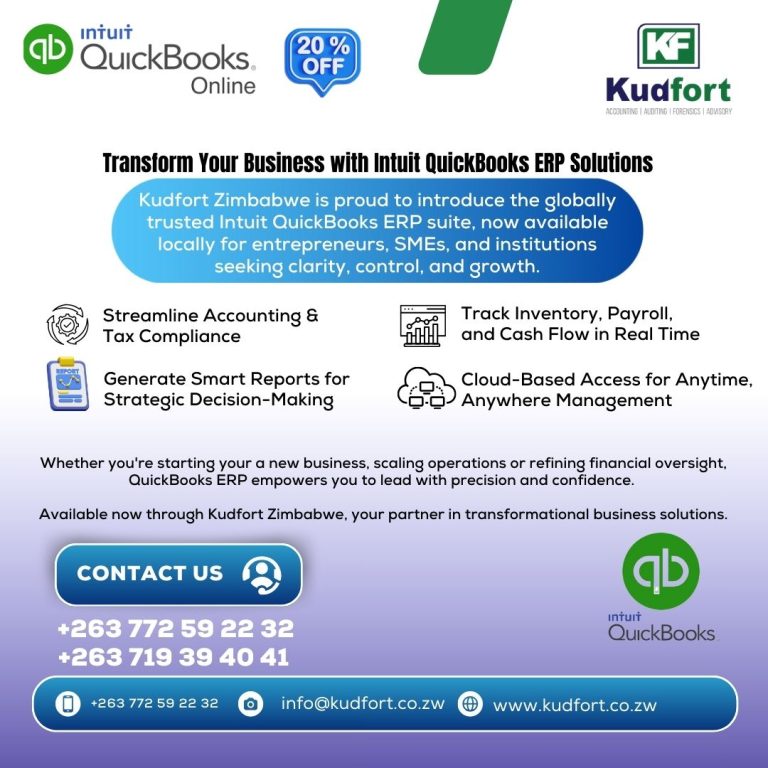 Kudfort Zimbabwe Now Offers Intuit QuickBooks ERP Solutions